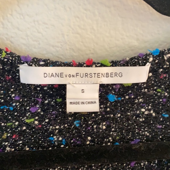Diane Von Furstenberg Ballerina Embellished Tweed Wrap Sweater - Picture 4 of 7